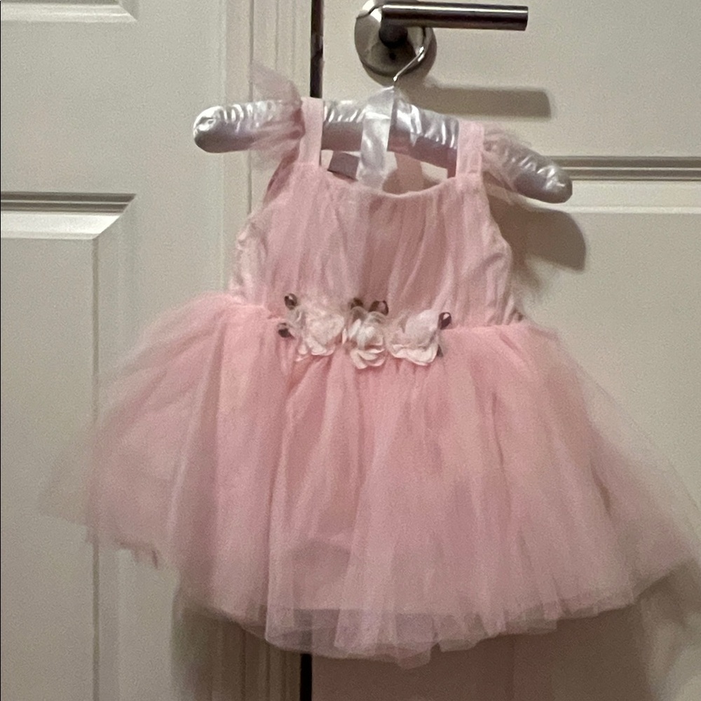 NWT Edgehill Collection Pink Tulle Floral Baby Dress Size 24 Months